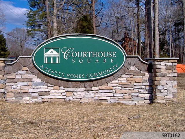 Routed Community Sign