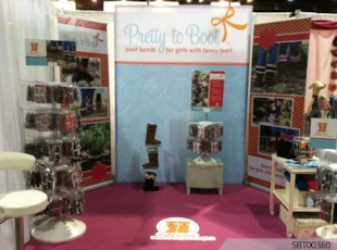 Pretty to Boot Retail Custom Banner Display