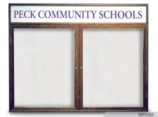 Double Faced Enclosed Bulletin Board