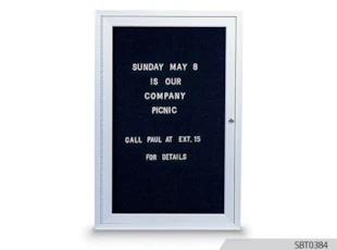Enclosed Track Letter Bulletin Board
