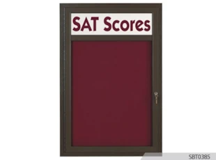 Enclosed Colored Bulletin Board