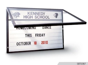 Enclosed Track Lettering Bulletin Board
