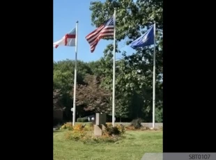 Company and American Flags