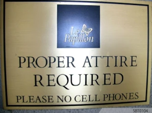 Proper Attire Required Engraved Sign
