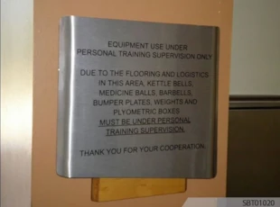 Fitness Center Custom Engraved Sign