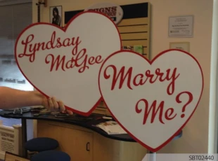Proposal Custom Routed Heart Sign