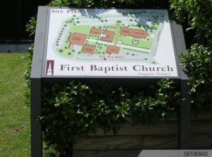 Baptist Church Custom Exterior Directory Sign