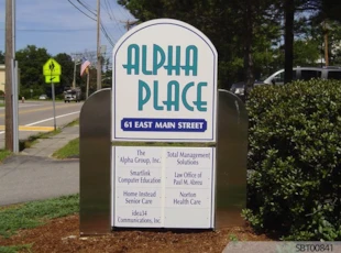 Alpha Place Custom Exterior Directory Sign