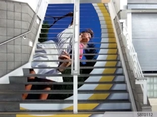 Tennis Tournament Stair Graphics
