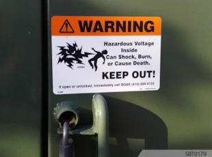 Hazardous Voltage Electric Warning Sign