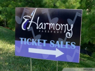 Jazz  Festival Directional Plastic Stake Sign