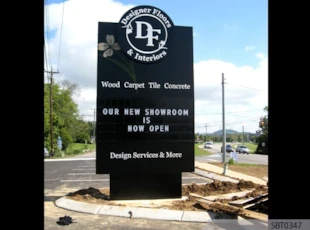 Retail Sign with Track Lettering