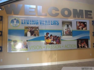 Custom Welcome Center Wall Frame Display