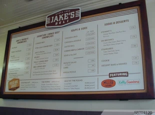 Custom Menu Board Wall Frame