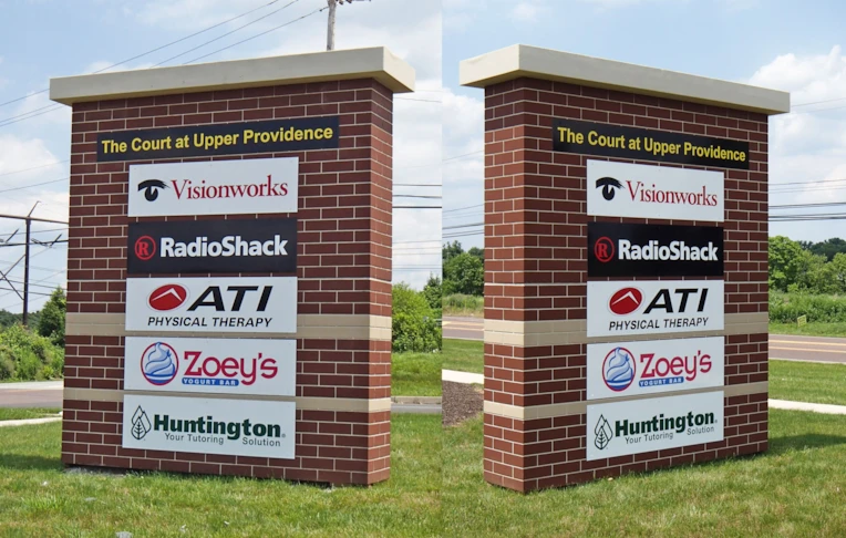 Property Management Exterior Directory Monument Sign for Court