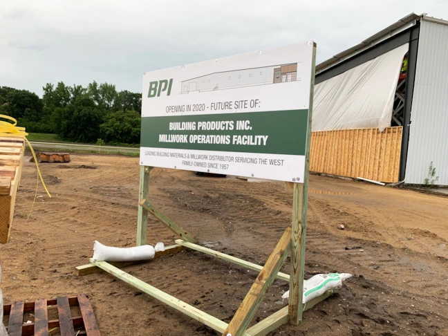 Temporary Post and Panel Sign for BPI