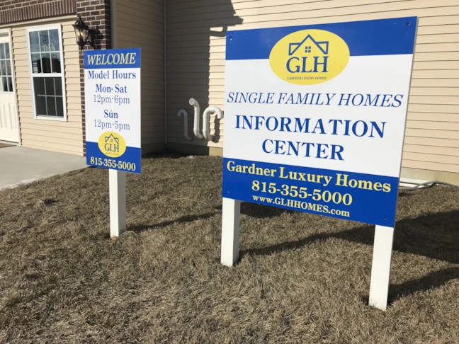 Real Estate Housing Development Post and Panel Signs