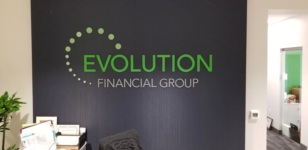 3D Sign for Financial Group Indoor Lobby