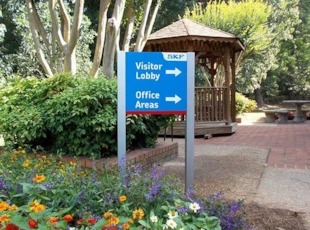 Directional Post and Panel Sign for Lobby Offices