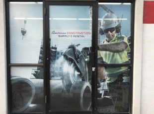 Construction Window Graphics Supply and Rental