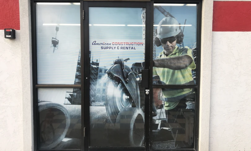 Construction Window Graphics Supply and Rental