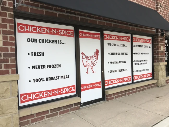 Perforated Window Graphics for Chicken Restaurant