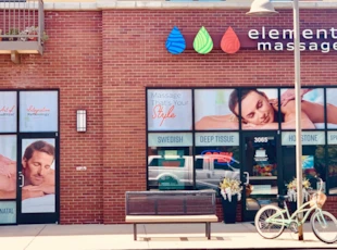 Window Graphics for Massage Parlor