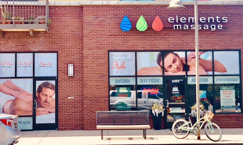 Window Graphics for Massage Parlor