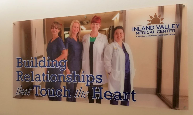 Acrylic Standoff Sign for Healthcare Medical Center