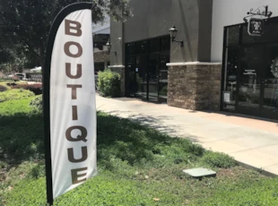 White Feather Flag for Boutique