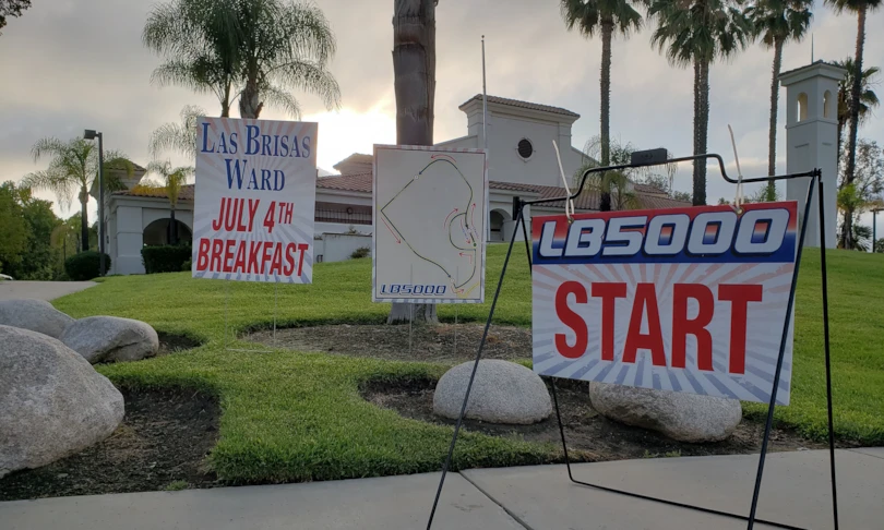 Custom Yard Coroplast Signs for July 4th Breakfast