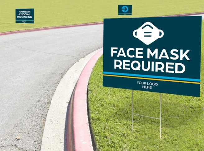 Yard Sign for Face Mask Required