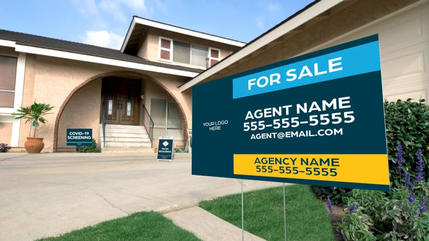 Yard Sign for Residential Real Estate