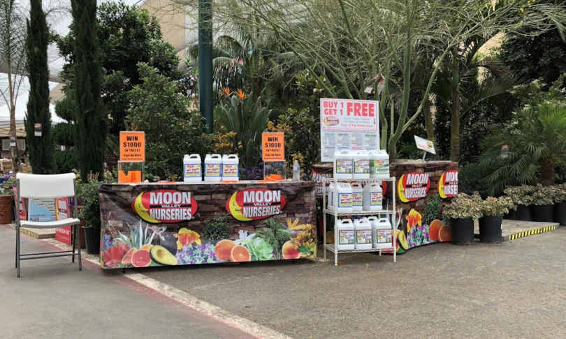 Table Drape and Trade Show Booth for Plant Nurseries