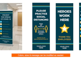 COVID-19 Banner Stands