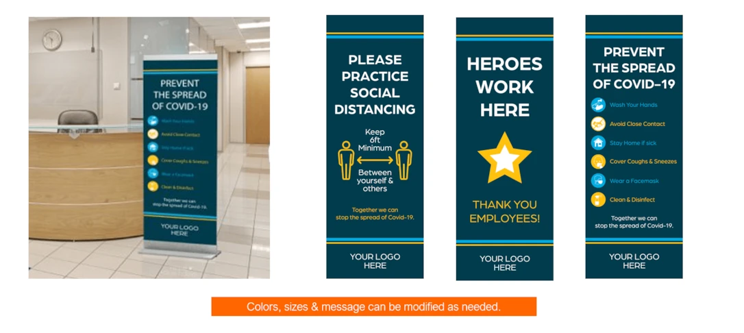 COVID-19 Banner Stands