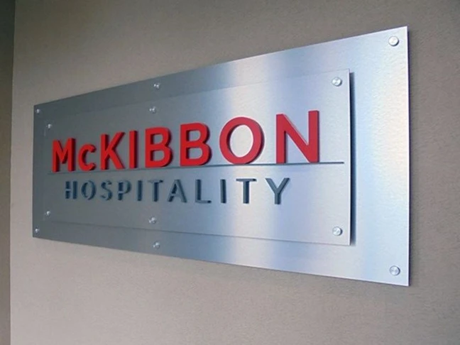 Hospitality Interior Standoff Sign