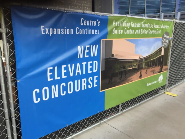 Construction Vinyl Banner for Elevated Concourse