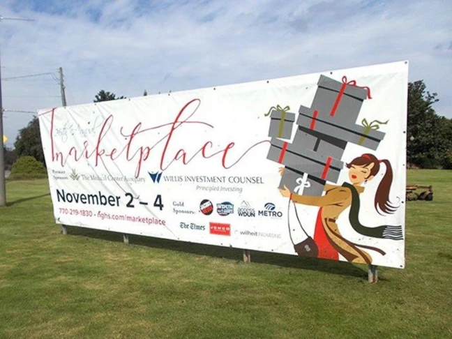 Outdoor Vinyl Banner for Marketplace Promotion
