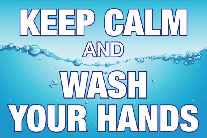 Keep Calm and Wash Your Hands COVID-19 Sign