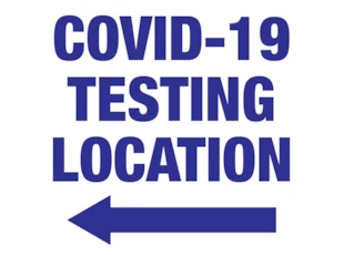 COVID-19 Testing Location Sign