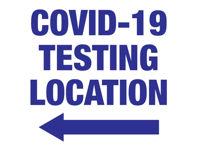 COVID-19 Testing Location Sign