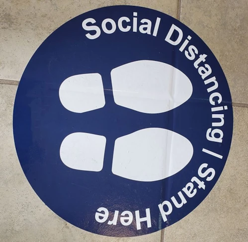 Social Distancing Floor Graphic