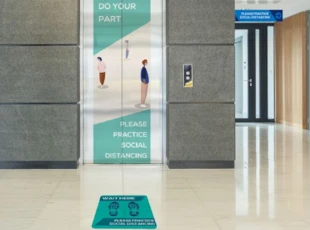 Social Distancing Floor and Elevator Graphics