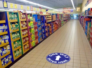 Grocery Store Social Distancing Floor Graphic
