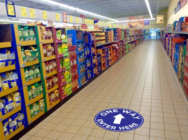 Grocery Store Social Distancing Floor Graphic