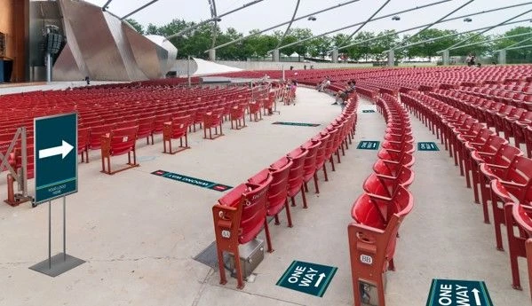 Social Distancing Floor Graphics for Arena