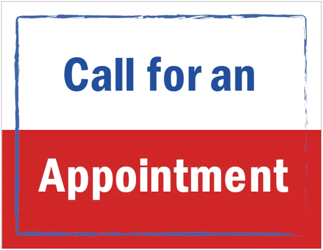 Call for an Appointment Sign