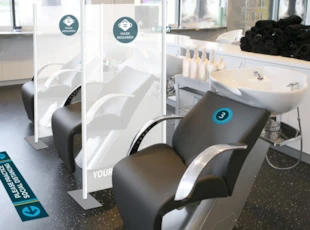 Protection Screen for Salon Separating Chairs