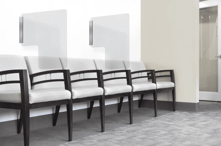 Protection Screens in Waiting Area
